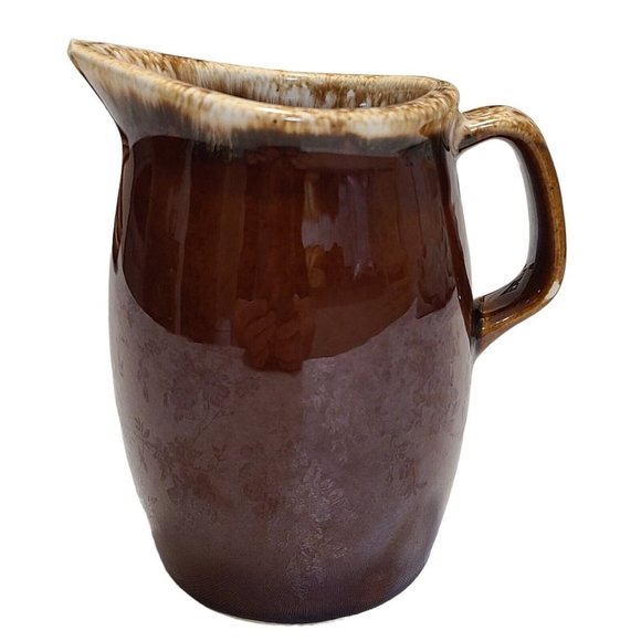 Hull Pottery Creamer Pitcher Brown Drip Glaze Oven Proof USA - Picture 1 of 7